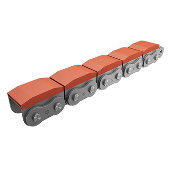 Coated Non-Slip Rubber Chain for Food Processing Lines