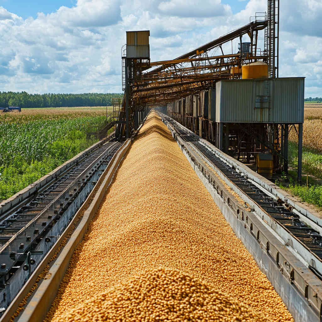 Grain Transportation with Flow Conveyor Chain